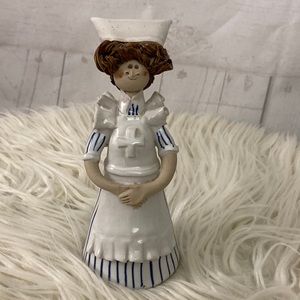 Laura Dunn Nurse Clay Pottery Figurine 1996 England